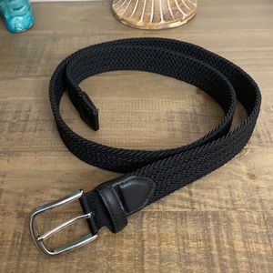 M & S Black Braided Belt